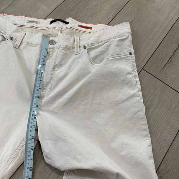 Alberto White Linen Blend Pants W42 L31 Men’s Dynamic Superfit Stretch Chino - Picture 9 of 11